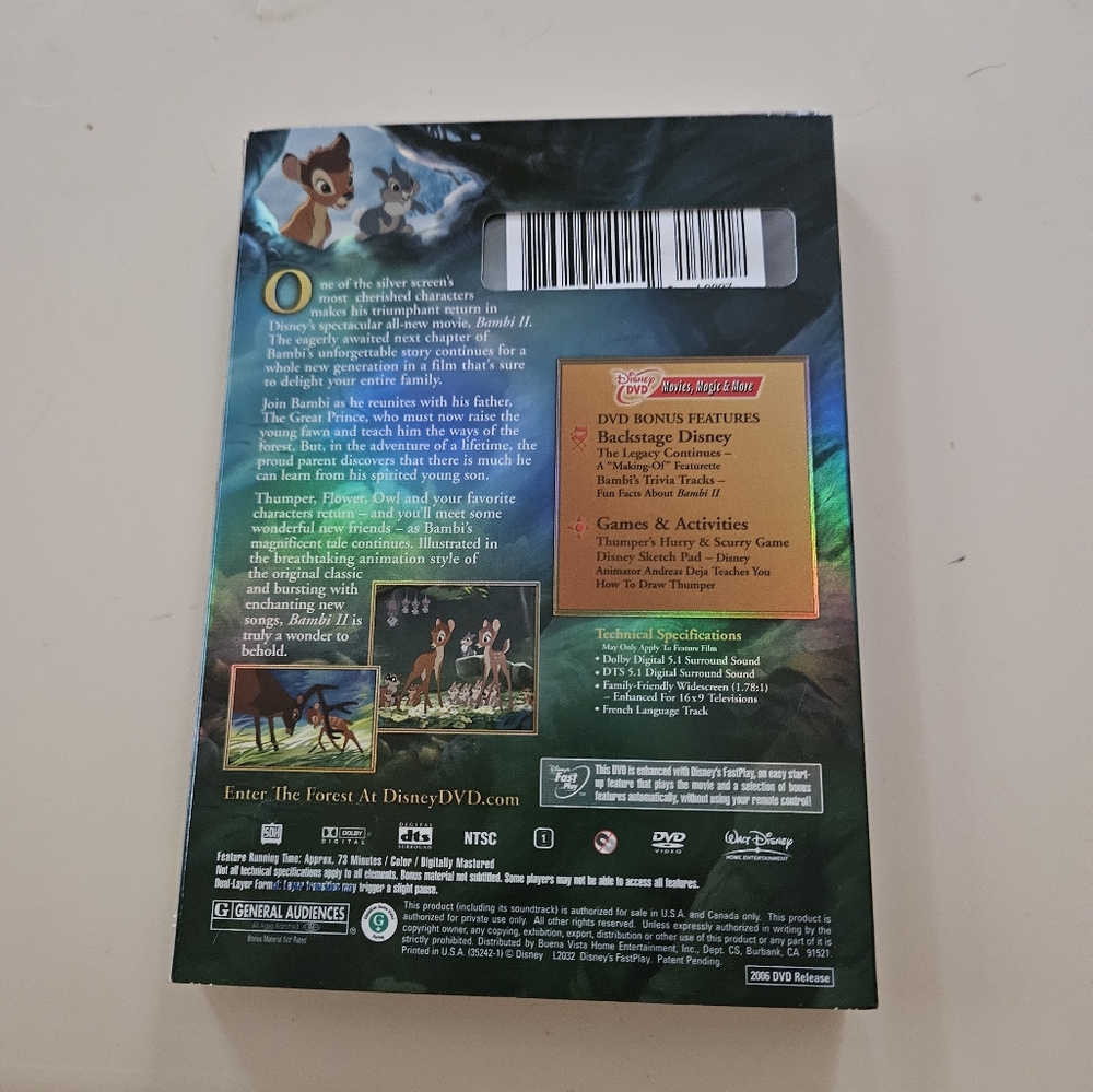 Bambi II DVD New In Box - Picture 2 of 5